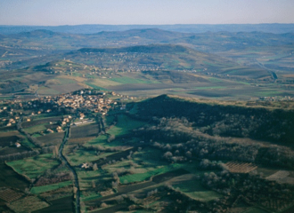 Montagne de la Serre vue du ciel