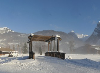 Base de loisirs du lac aux Dames en hiver