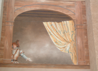 Trompe l'oeil de la Cour de l'Horloge