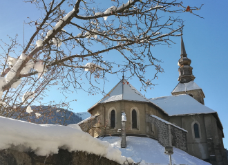 Abbaye d'Abondance sous la neige