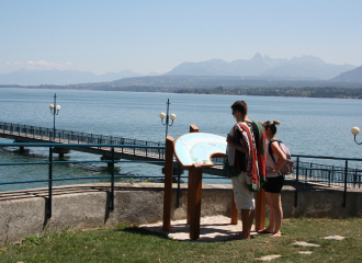 Table d'orientation : Les Préalpes chablaisiennes, le port des pêcheurs