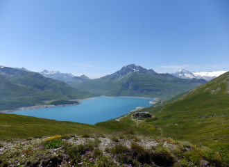 Le fort de Ronce et le lac du Mont Cenis