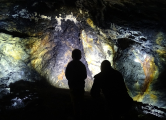 Sous terre, dans une cavité de l'ancienne mine de charbon de Bonnevaux