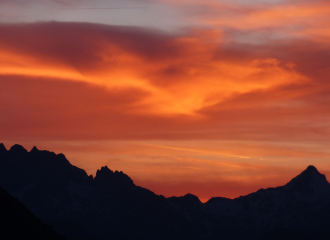 Coucher de soleil Chalet d'la Croë